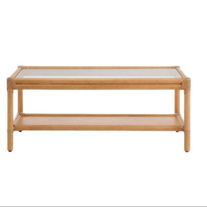Mesa centro caña rattan rectangular