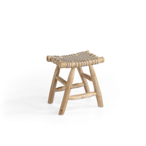 Banqueta madera teca & cuerda "Mille"