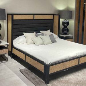 Cama rafia & madera "Celini" 200