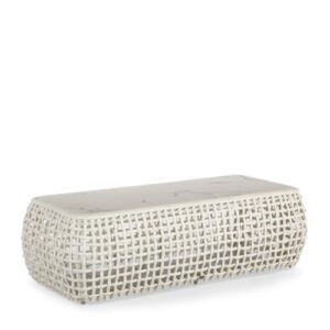 Mesa Centro "Dynasty" 150x70 Fibra Artifical & Aluminio