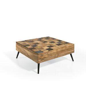 Mesa Centro madera acacia & patas metal "Nac"
