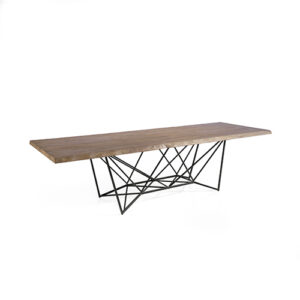 Mesa Comedor madera nogal & metal "Lotus Rustic" 300