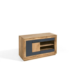Mueble TV madera acacia & metal lacado "Tower"