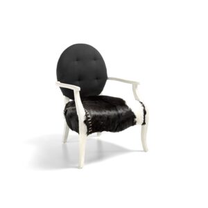Sillón Auxiliar "Virgine Goatskin Black"