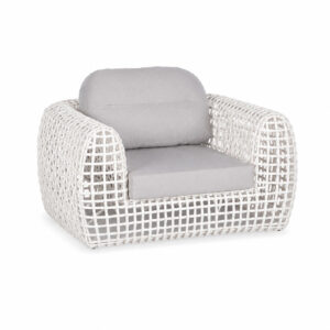 Sillón "Dynasty" Fibra Artifical & Aluminio