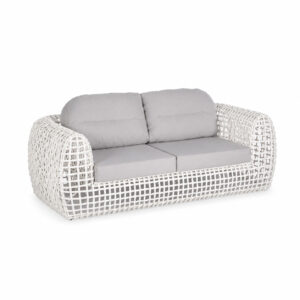 Sofá 2 Plazas "Dynasty" Fibra Artifical & Aluminio
