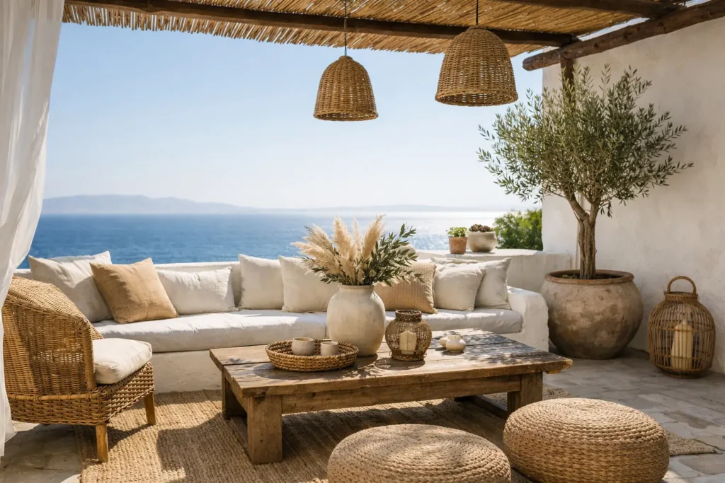 Cómo decorar una terraza mediterránea con calma