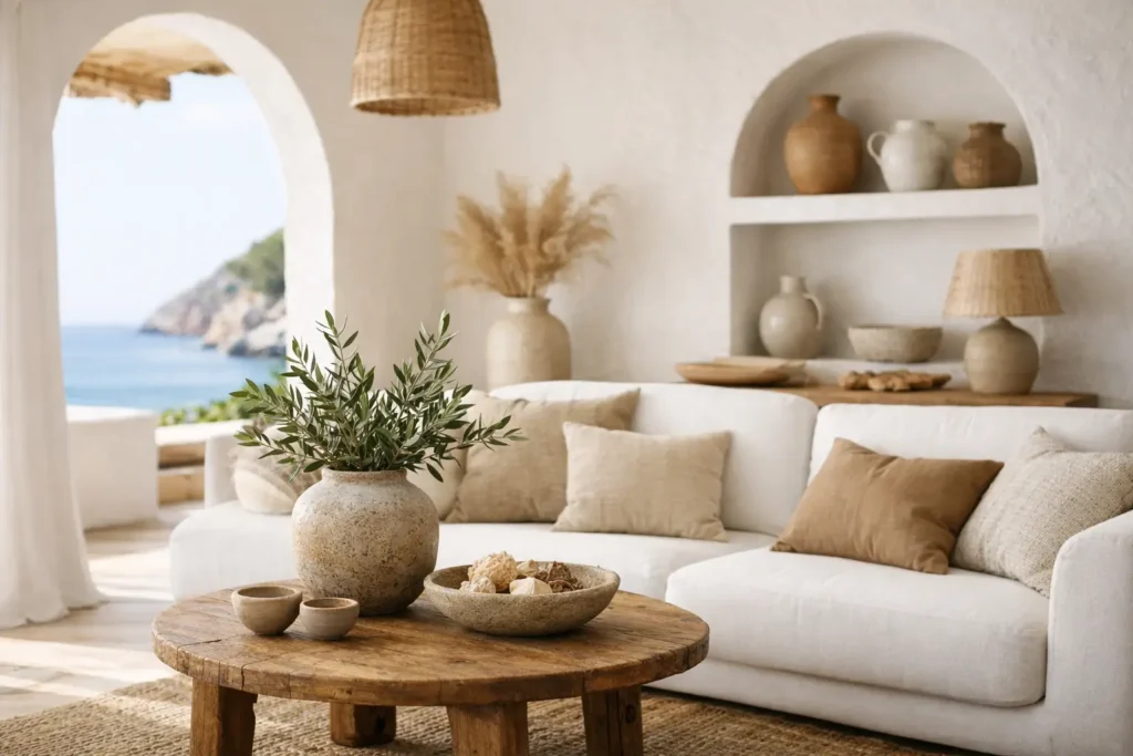Decoración estilo mediterráneo con equilibrio