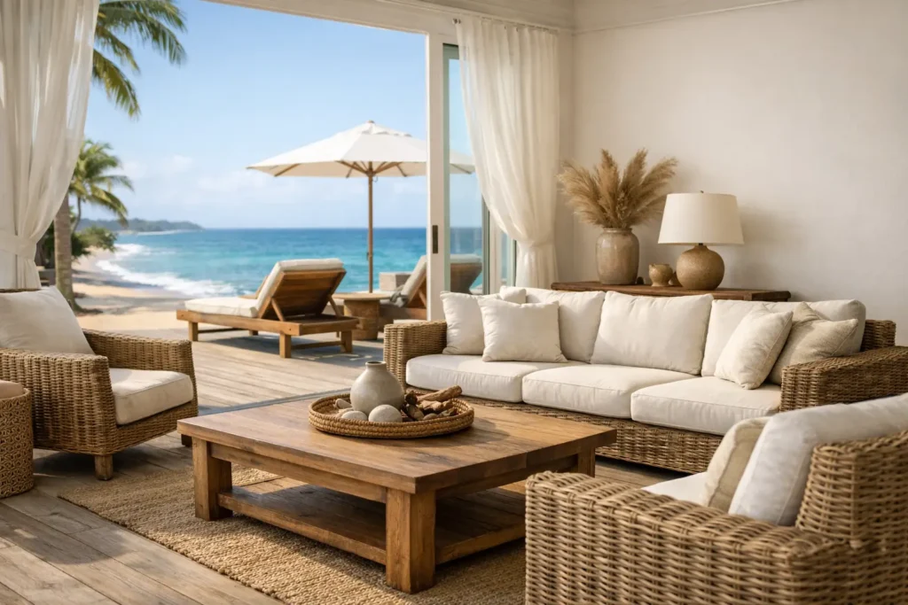Muebles resistentes para una casa de playa