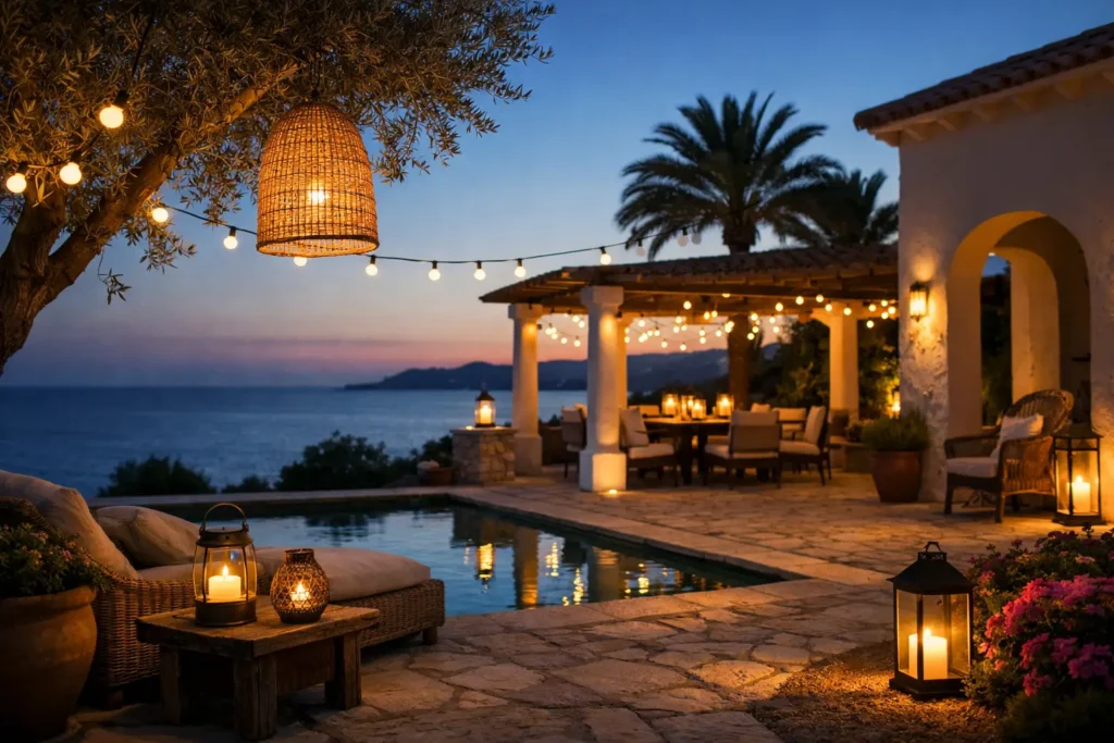 Iluminación exterior para noches mediterráneas