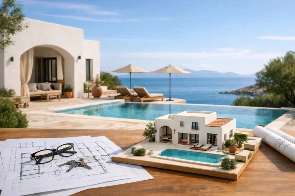Proyecto integral de casa vacacional mediterránea