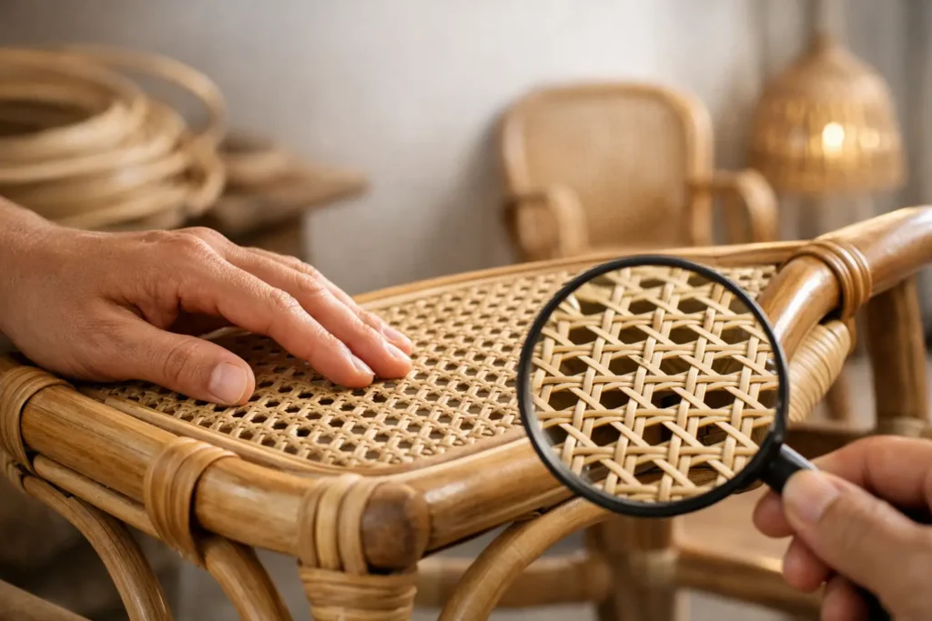 Cómo reconocer rattan artesanal de calidad