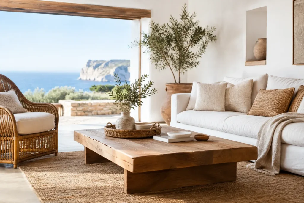 Materiales naturales tendencia en hogares mediterráneos