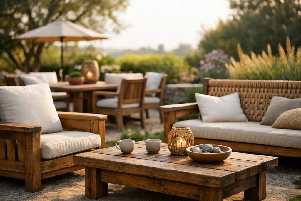 Muebles artesanales para jardín que perduran
